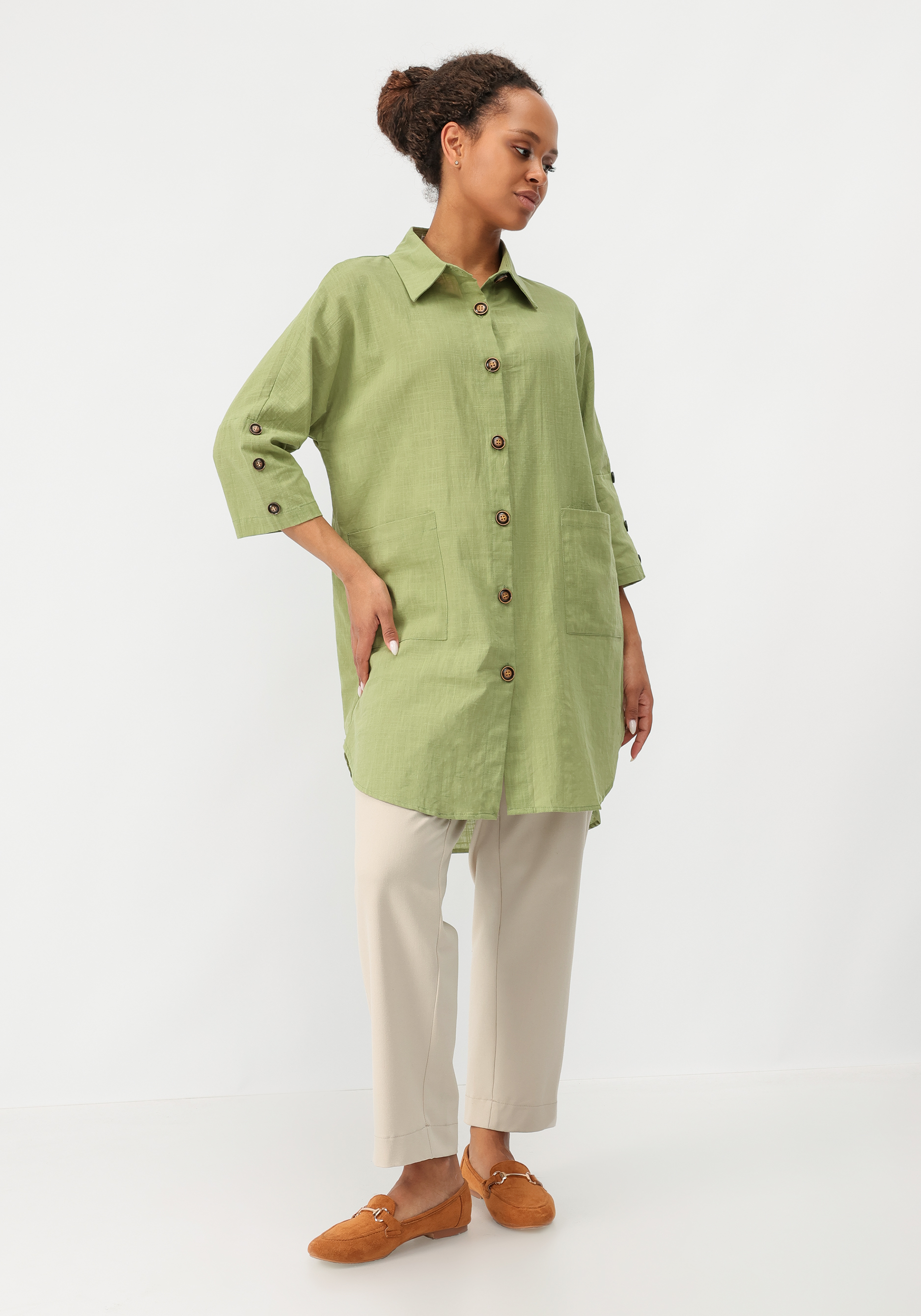Рубашка "Лайма" No name, цвет зеленый, размер 50 - фото 2
