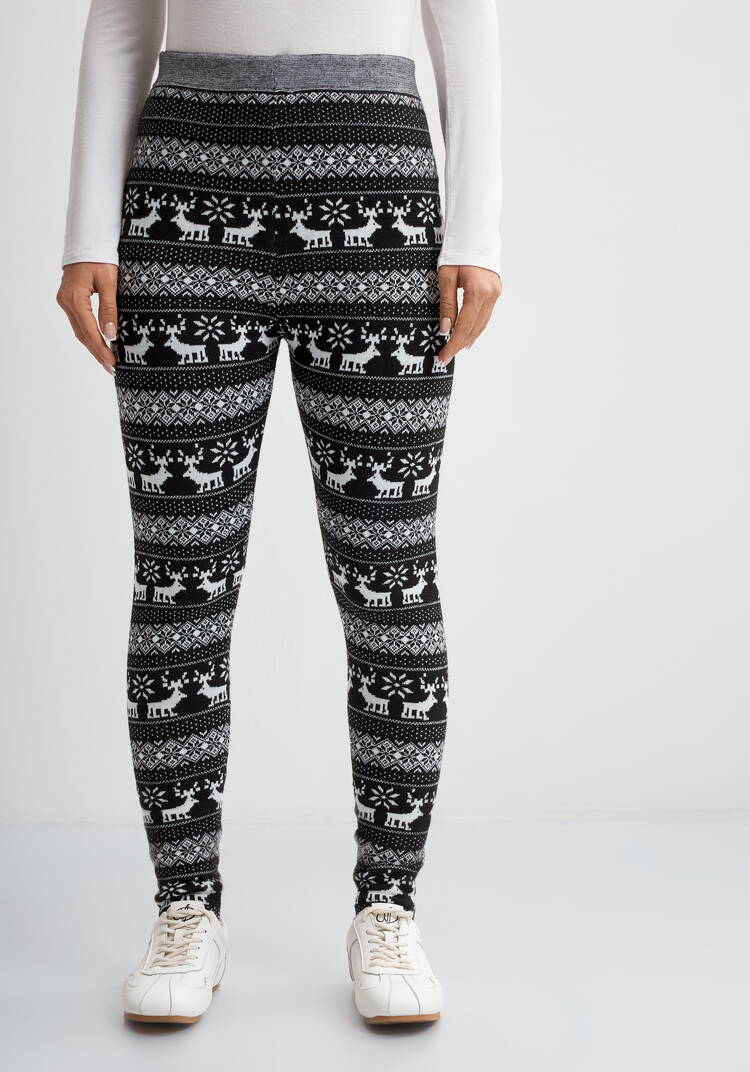 Лосины с принтом утепленные на меху шир.  750, рис. 16