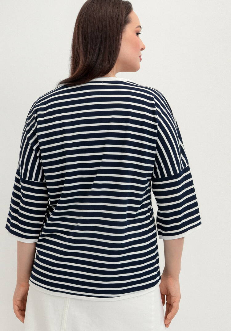 Блуза с декором из страз и рукавом 3/4 шир.  750, рис. 3