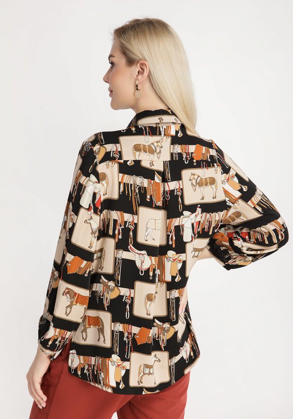 Блуза со съемным жабо шир.  580, рис. 2