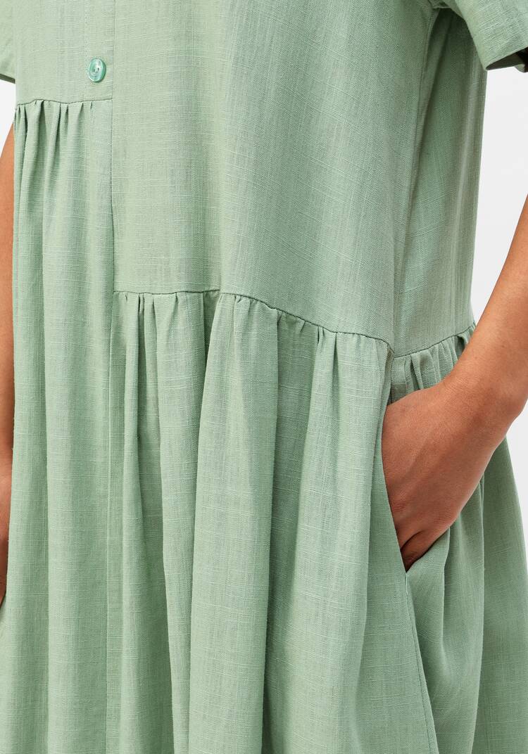 Платье с декоративной планкой и пуговицами шир.  750, рис. 21