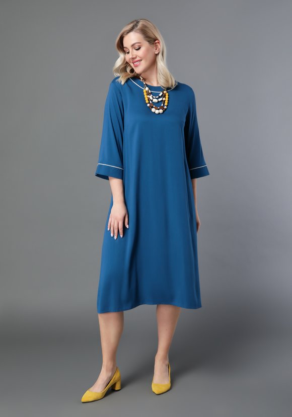 Платье миди с кантом шир.  580, рис. 9