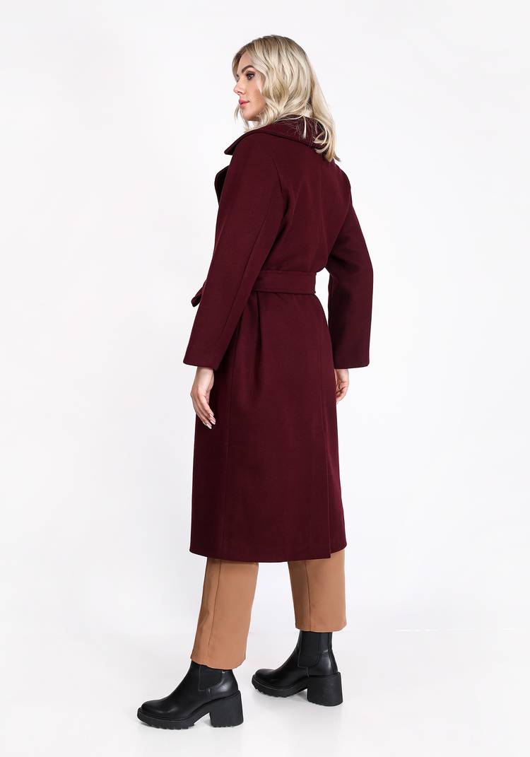 Пальто с поясом и английским воротником шир.  750, рис. 7