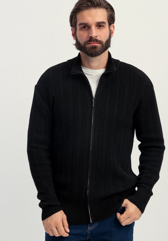 Кардиган на молнии с воротником-стойкой шир.  580, рис. 2