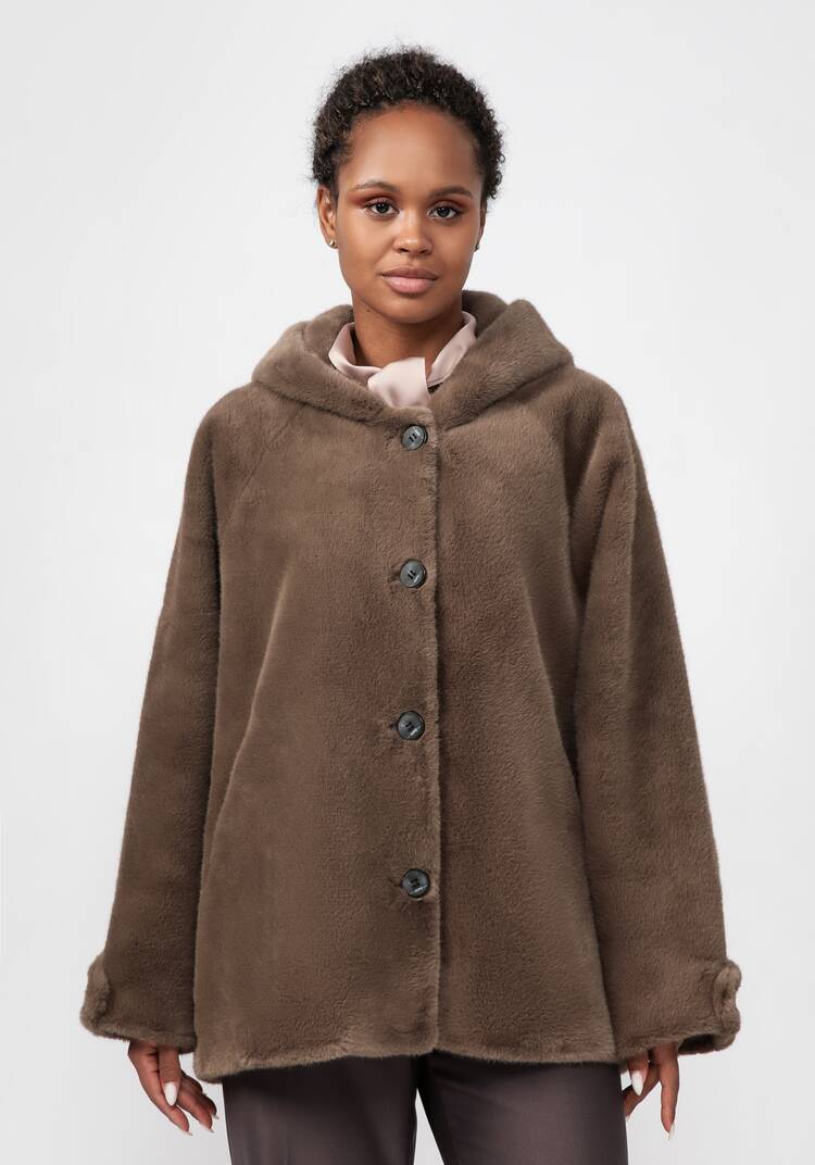 Полупальто из экомеха Моника шир.  750, рис. 4