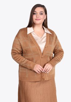 Кардиган в клетку с метанитью