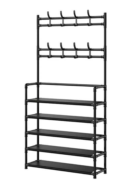 Практичная напольная обувница с вешалкой шир.  580, рис. 2