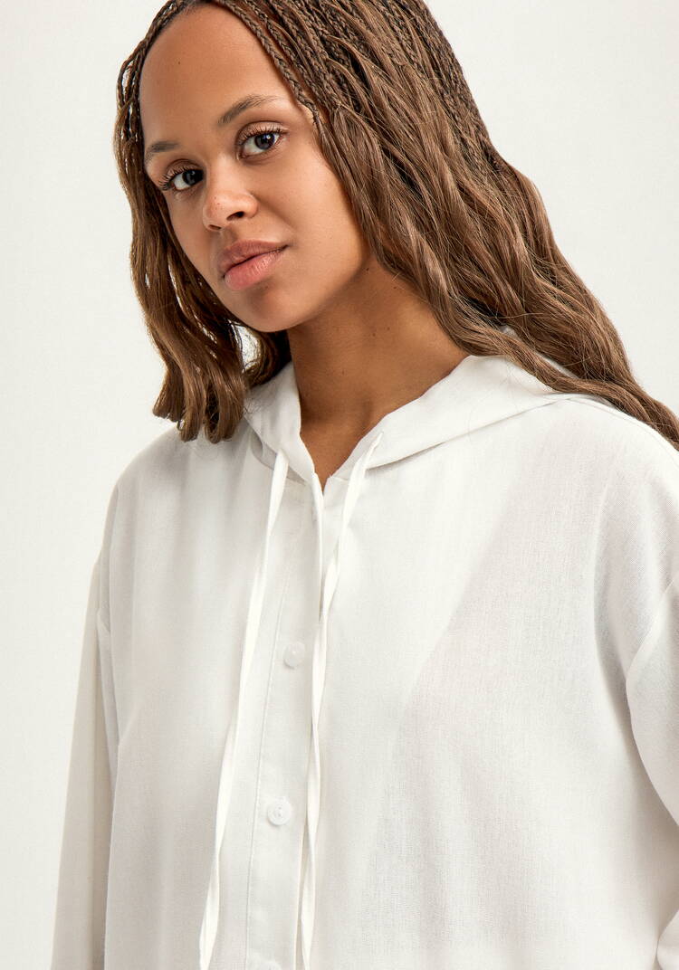 Пыльник изо льна с капюшоном шир.  750, рис. 13