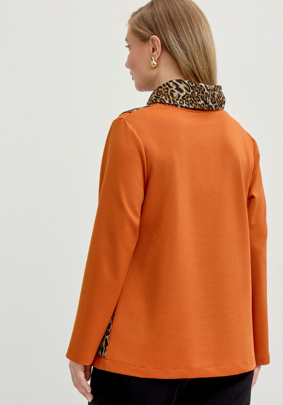 Блуза с анималистичным принтом по груди шир.  580, рис. 3