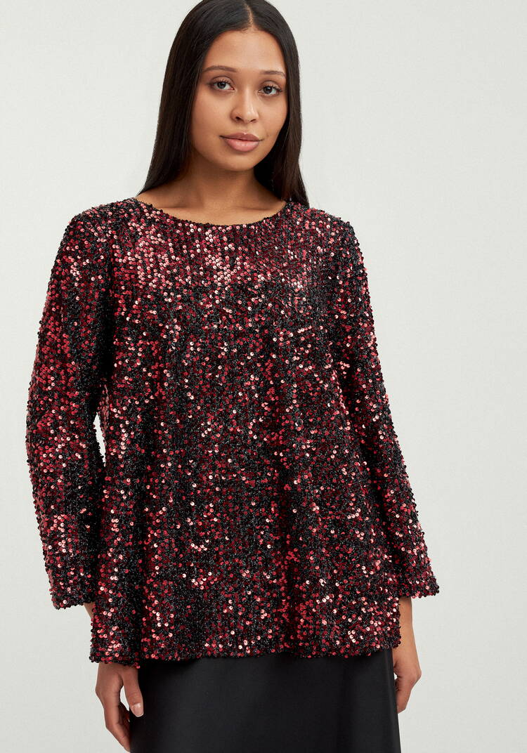 Блуза с мерцающими пайетками шир.  750, рис. 12