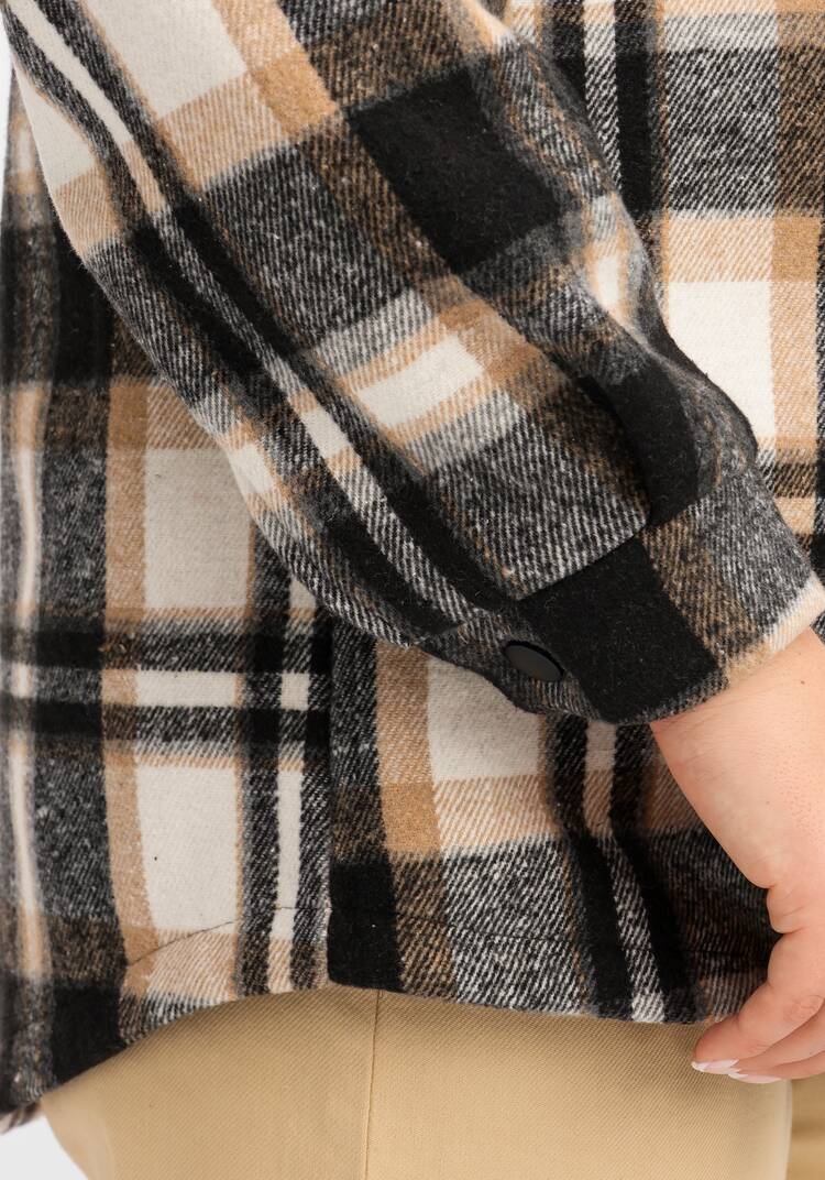 Толстовка утеплённая в клетку шир.  750, рис. 6