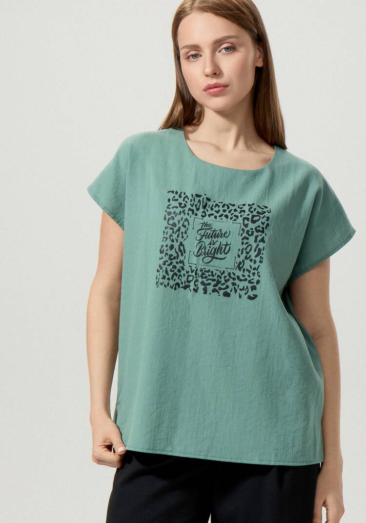 Топ с принтом свободного кроя шир.  750, рис. 12