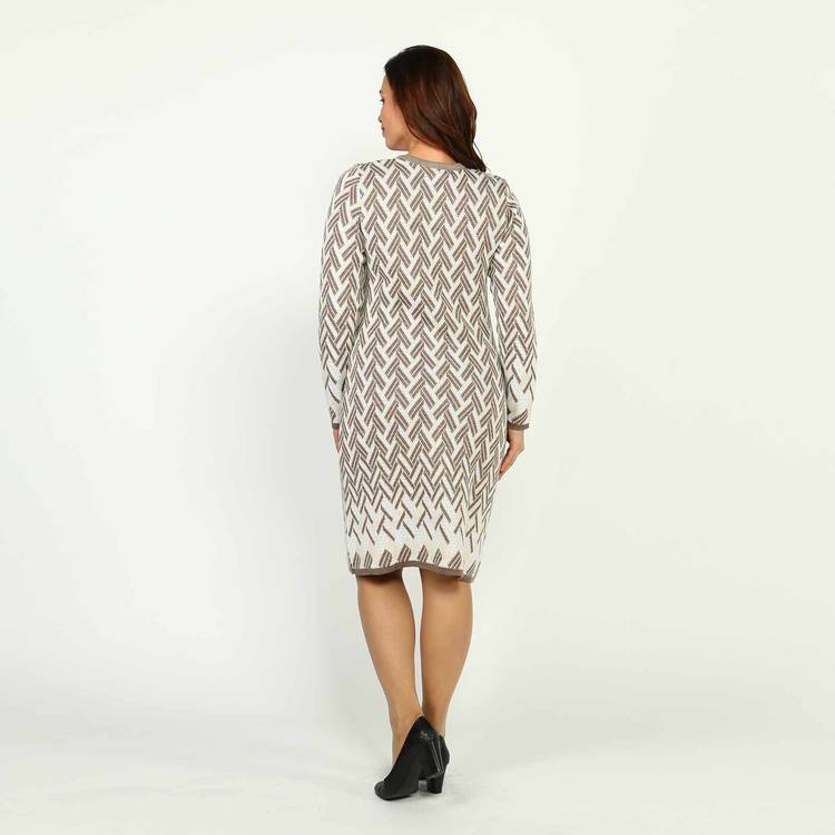 Платье вязаное с геометрическим рисунком шир.  750, рис. 4
