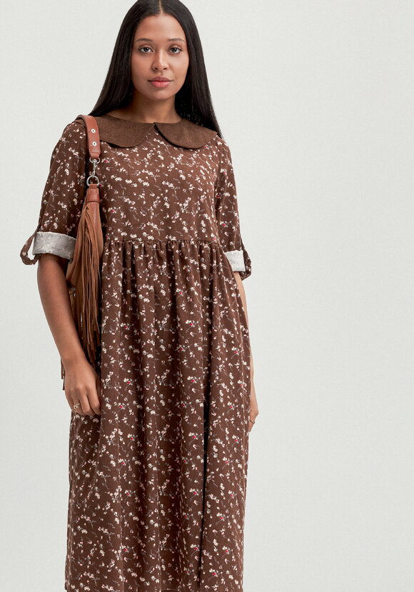 Платье оверсайз с круглым воротником шир.  580, рис. 11