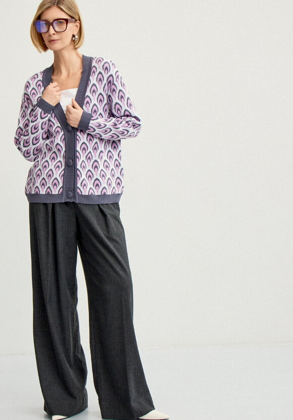 Кардиган с рисунком по стану и рукавам шир.  580, рис. 7