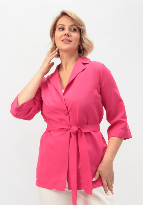 Пиджак с поясом из льна и хлопка шир.  580, рис. 41