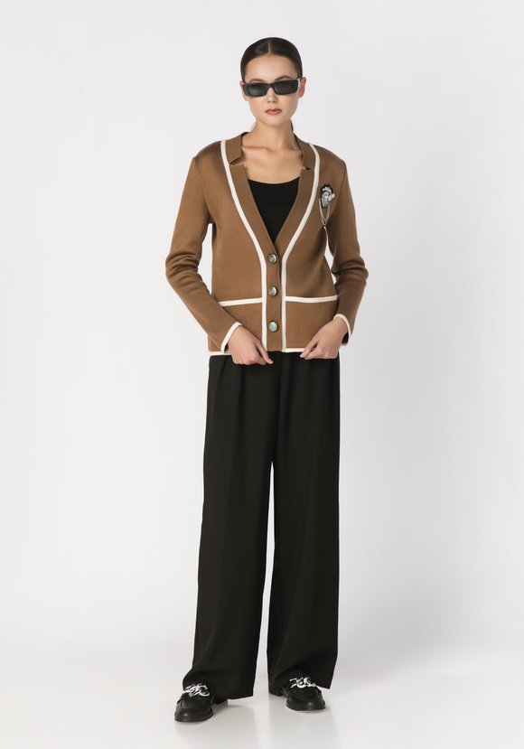 Жакет женский с контрастным кантом шир.  580, рис. 9