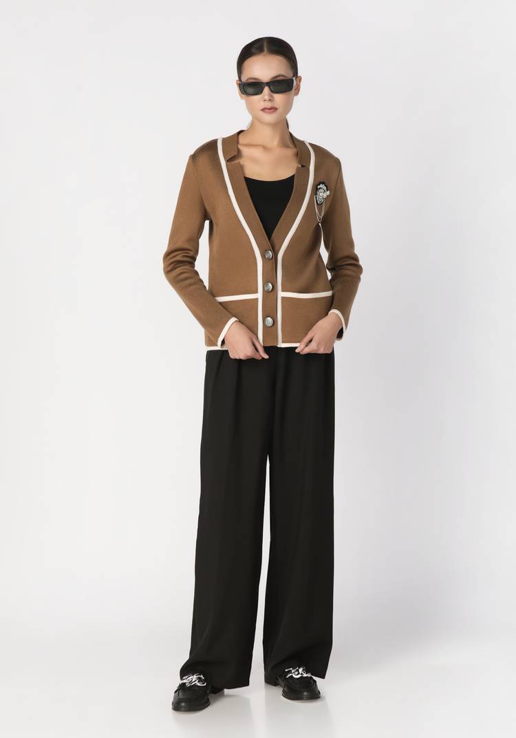 Жакет женский с контрастным кантом шир.  750, рис. 9