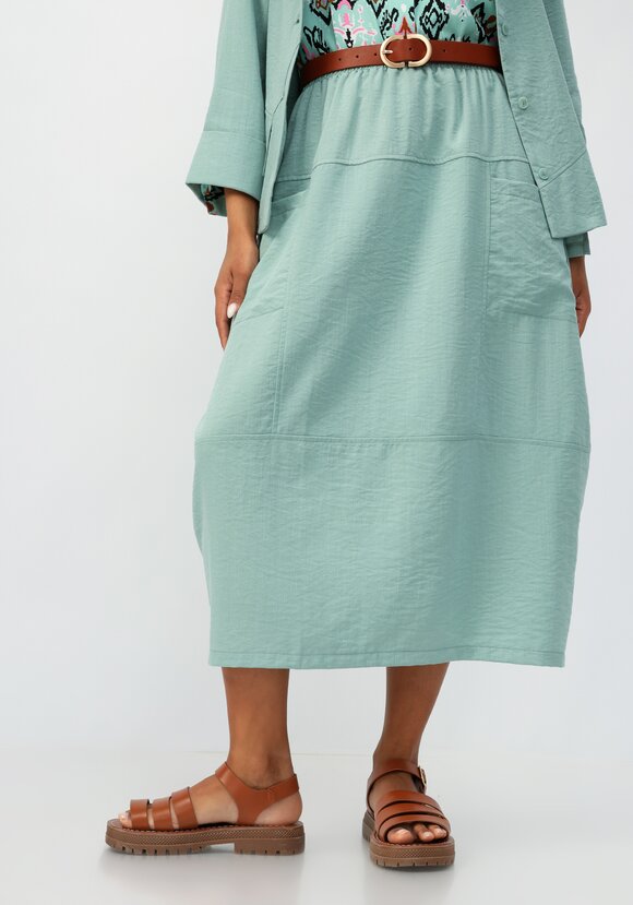 Юбка с кокеткой по полочке шир.  580, рис. 9