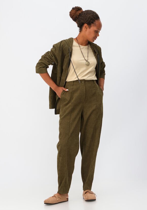 Брюки-бананы вельветовые с карманами шир.  580, рис. 2