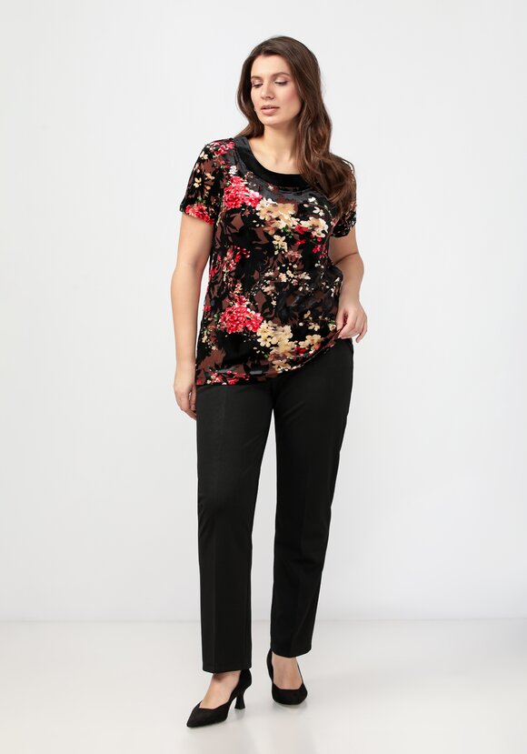 Туника с круглым вырезом и цветочным принтом шир.  580, рис. 2