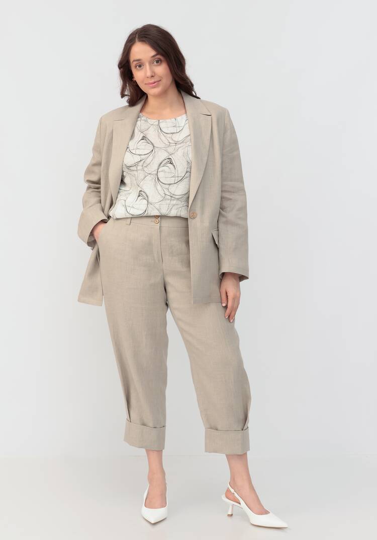 Брюки из льна шир.  750, рис. 8