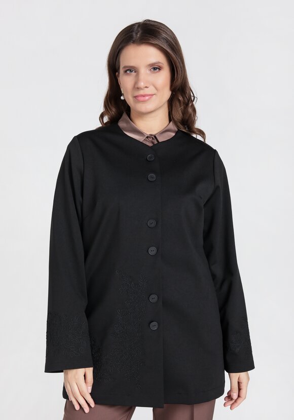 Кардиган прямого силуэта с вышивкой шир.  580, рис. 4