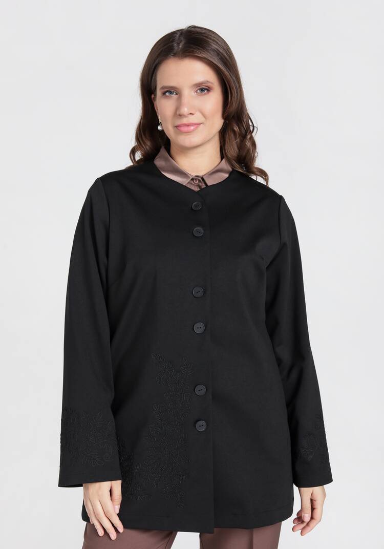 Кардиган прямого силуэта с вышивкой шир.  750, рис. 4