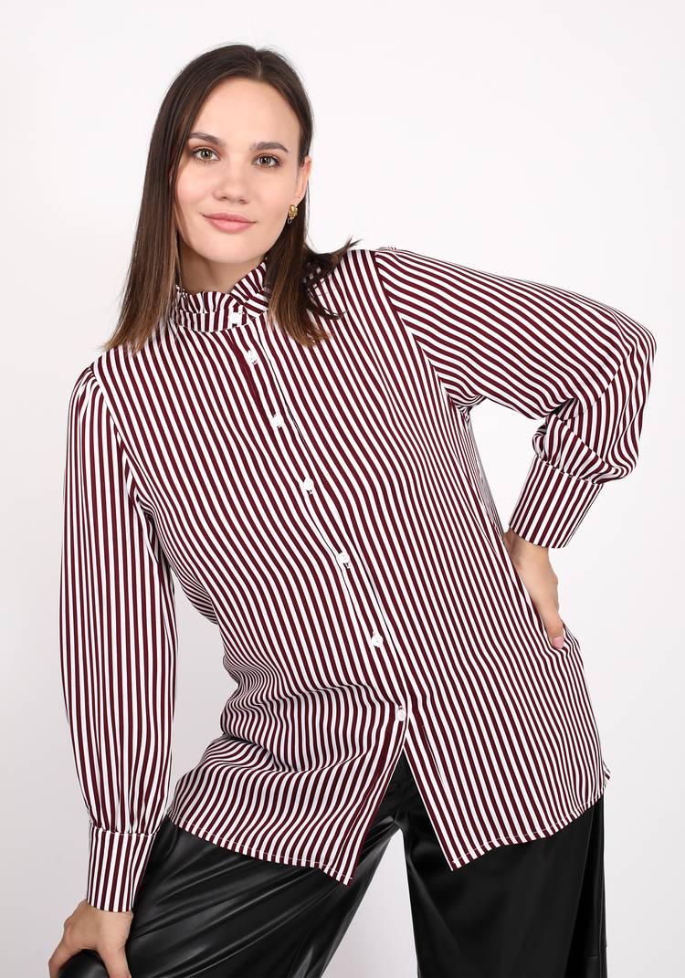 Блуза с эффектным воротником-стойка шир.  750, рис. 5