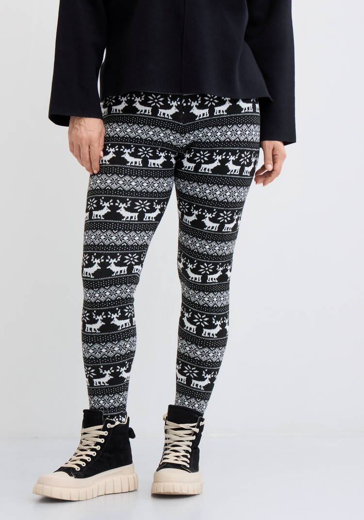 Лосины с принтом утепленные на меху шир.  750, рис. 14