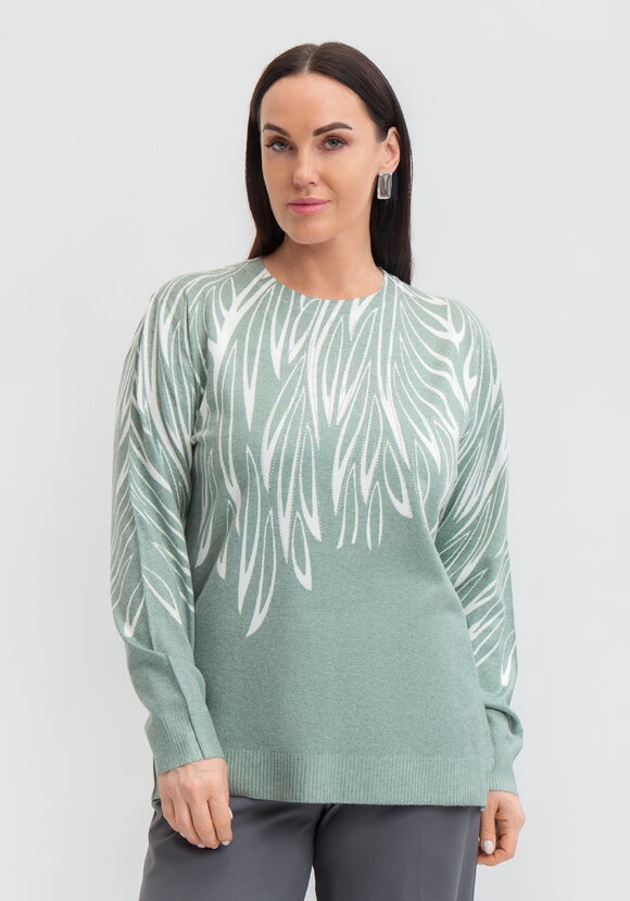 Джемпер Цветочное настроение шир.  580, рис. 4