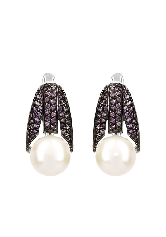 Серьги серебряные Яркий образ шир.  580, рис. 3