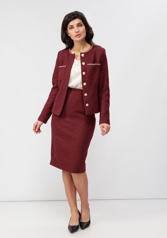 Юбка классика с резинкой на поясе и шлицей шир.  580, рис. 2