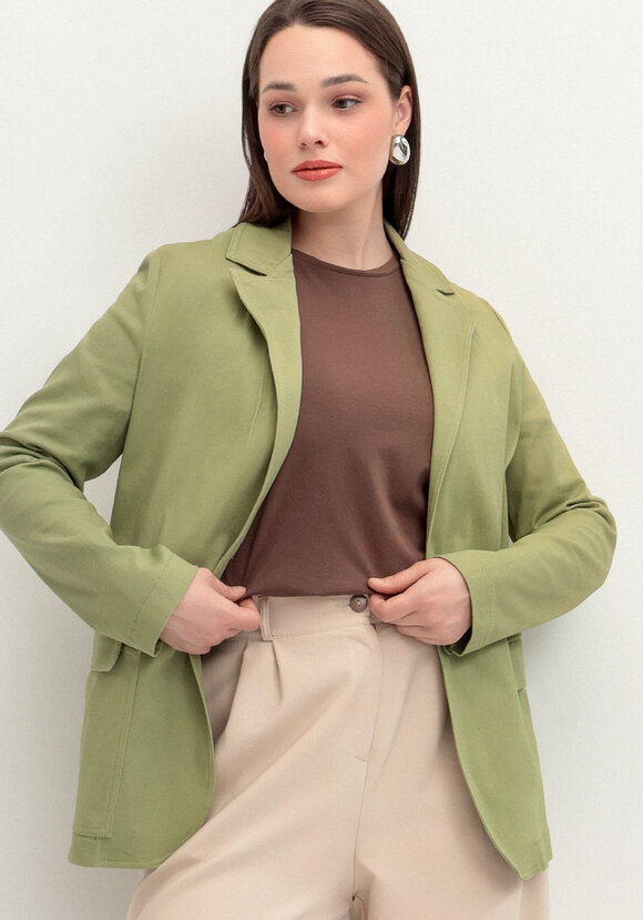 Пиджак из джинсы с карманами шир.  580, рис. 1