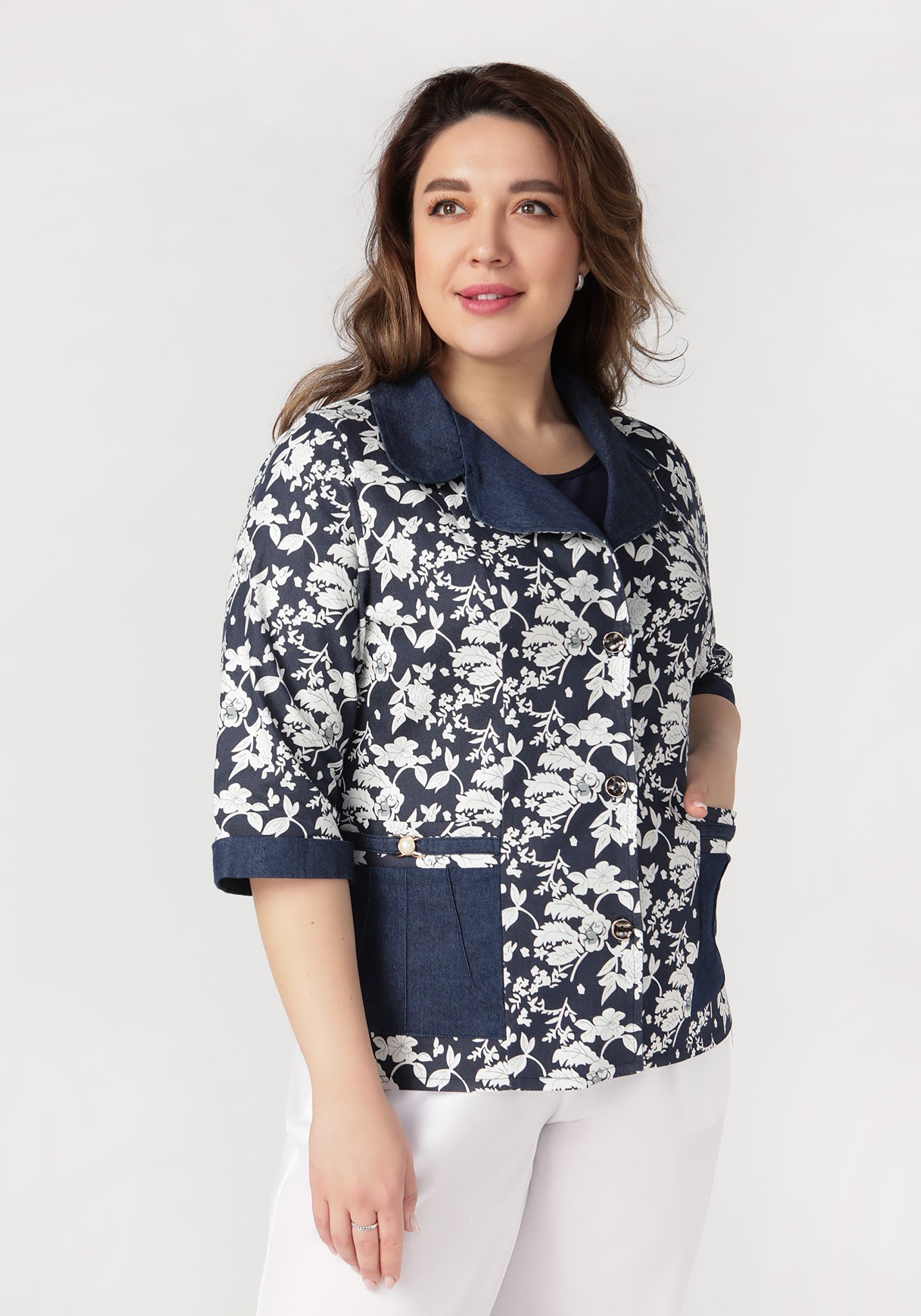 

Жакет "Цветочное настроение", Мультиколор