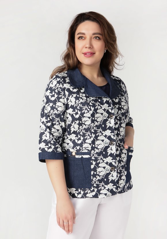 Жакет Цветочное настроение шир.  580, рис. 1