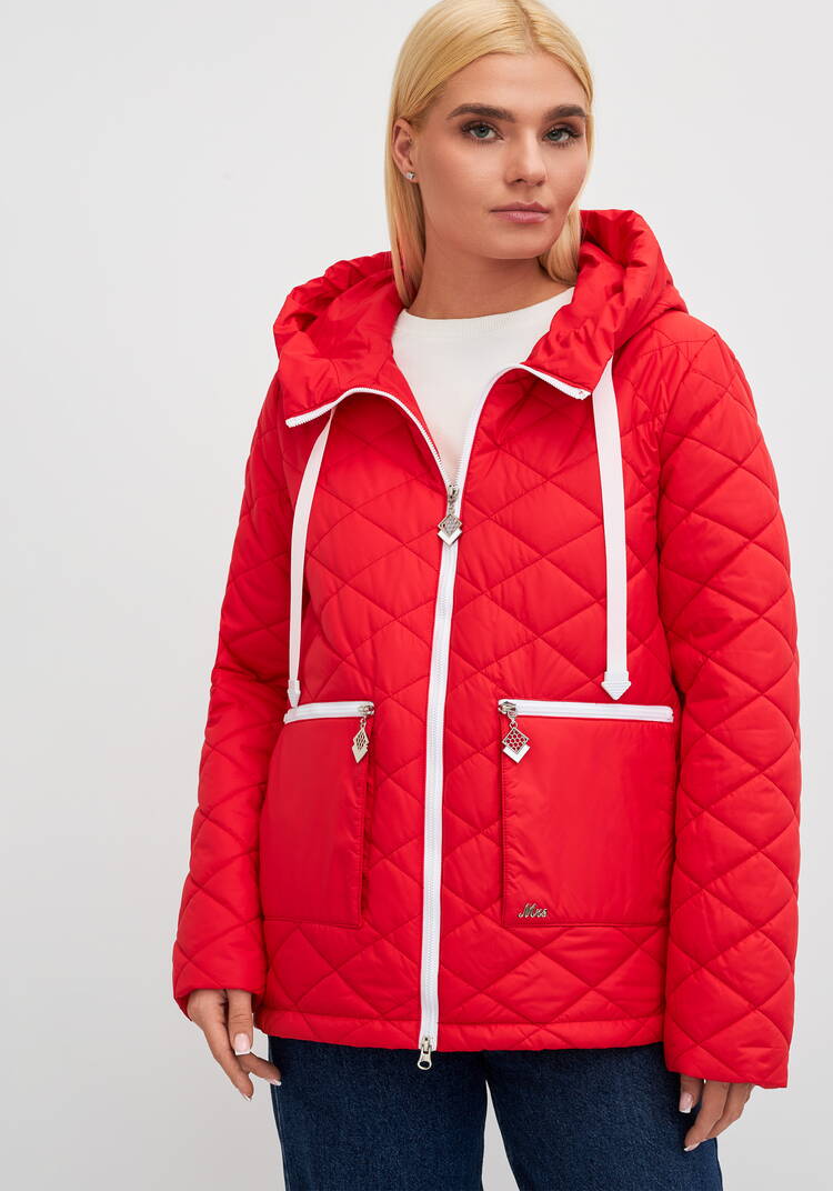 Куртка с контрастной молнией Вероника шир.  750, рис. 1