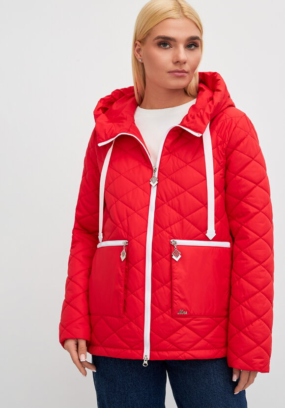 Куртка с контрастной молнией Вероника шир.  580, рис. 1