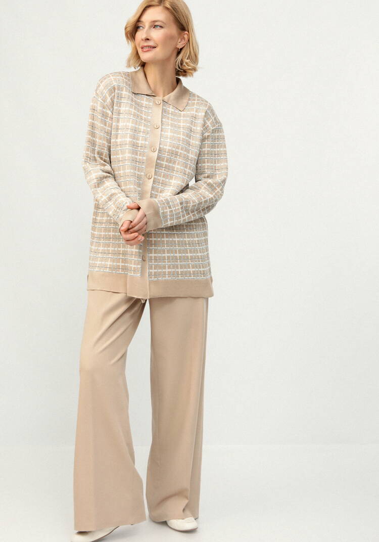 Рубашка-джемпер с отложным воротником клетка шир.  750, рис. 9