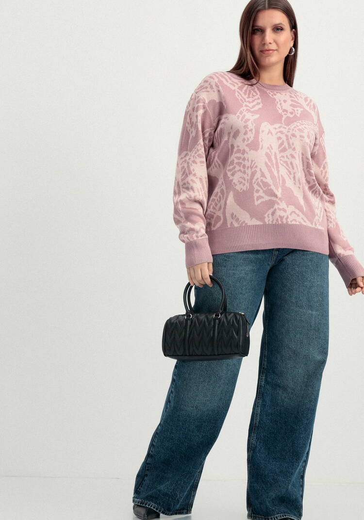 Джемпер с абстрактным цветочным принтом шир.  750, рис. 24