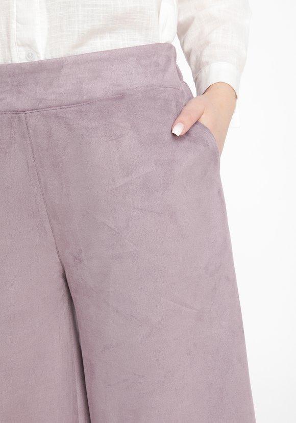 Шорты женские ниже колена из эко-замши шир.  580, рис. 8