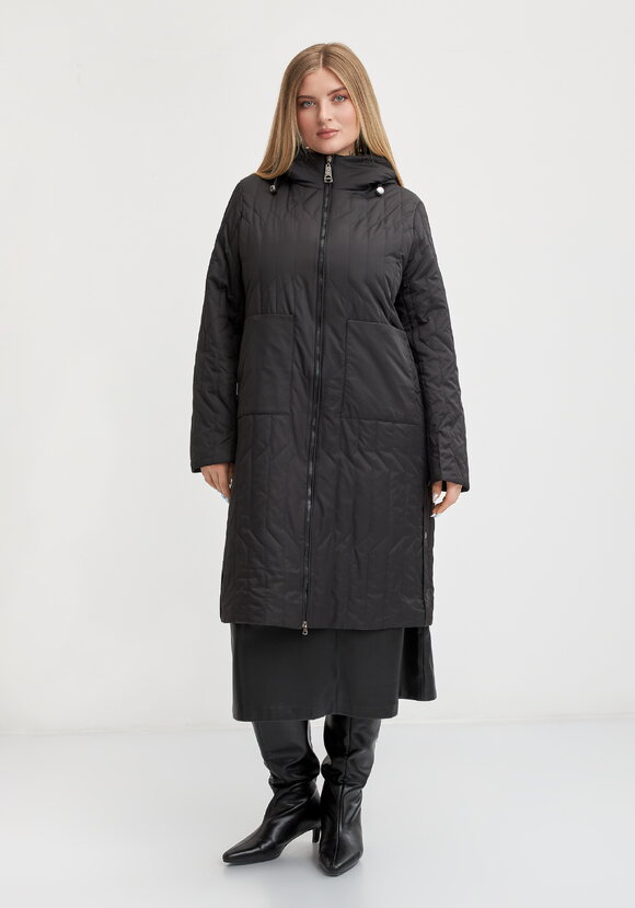 Пальто с фигурной стежкой Стефания шир.  580, рис. 28