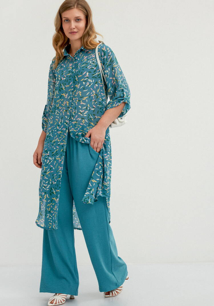 Брюки широкие с резинкой по поясу шир.  750, рис. 18