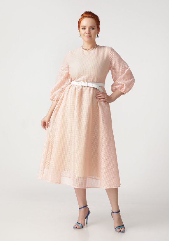 Платье с пышными рукавами шир.  580, рис. 7