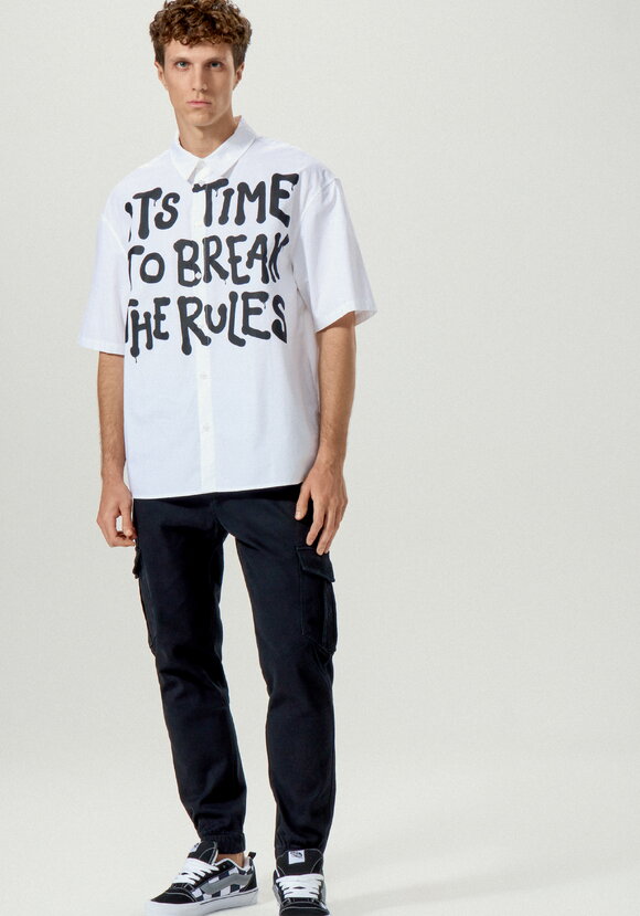 Брюки карго с накладными карманами по бокам шир.  580, рис. 7