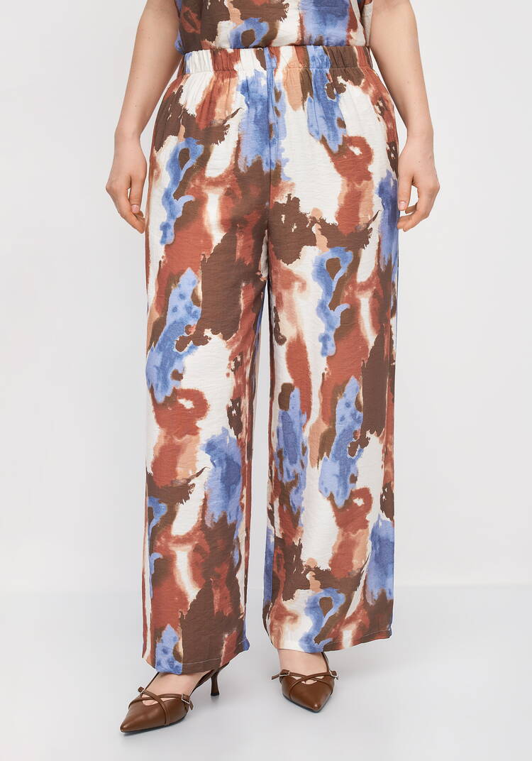 Костюм блуза и брюки с принтом шир.  750, рис. 11