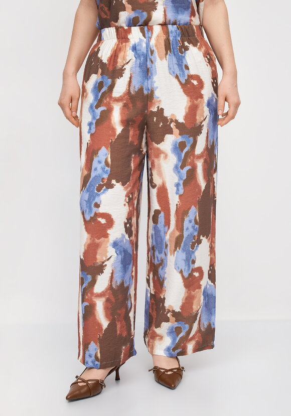 Костюм блуза и брюки с принтом шир.  580, рис. 11