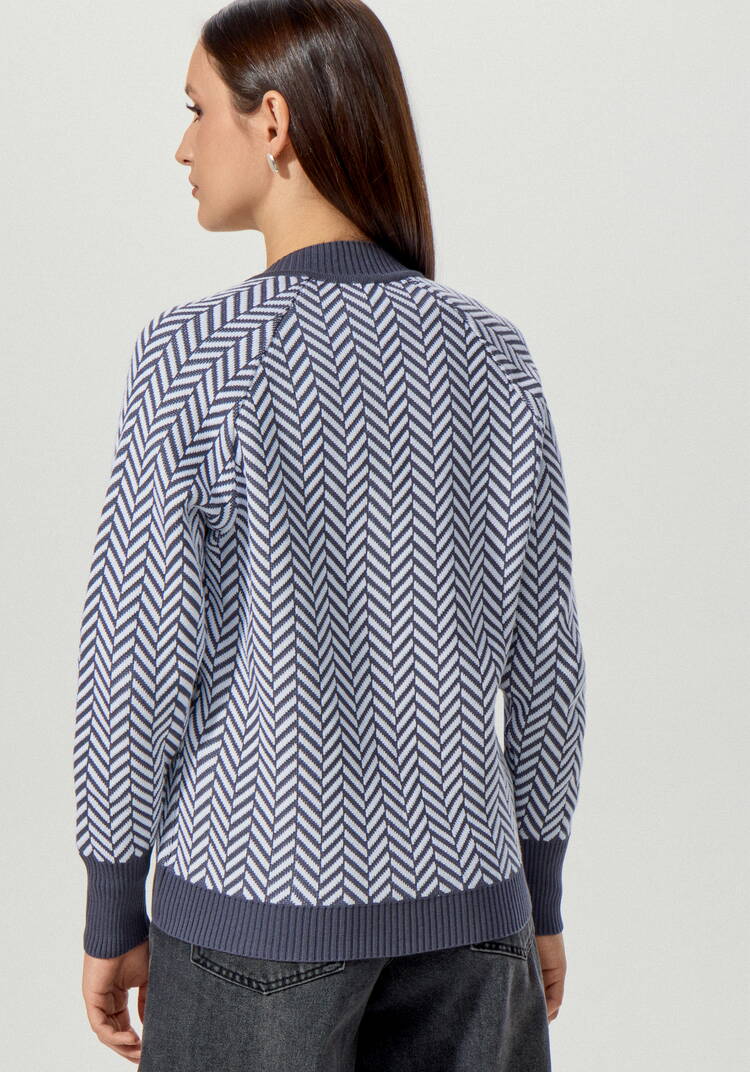 Бомбер женский на молнии с широкими манжетами шир.  750, рис. 3