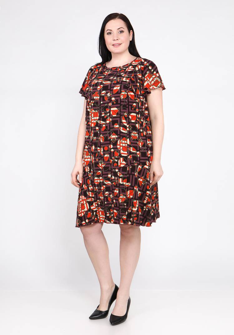 Платье с воланами по низу и на плечах шир.  750, рис. 6