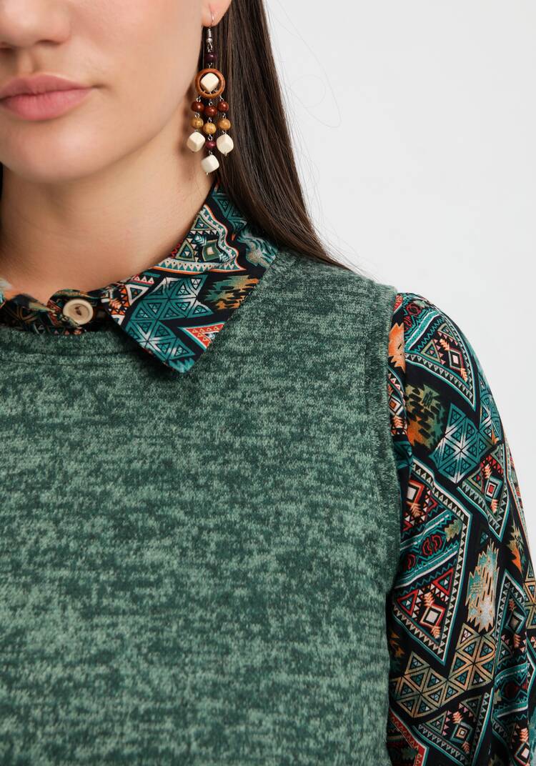 Жилет А-силуэта с кулиской по низу шир.  750, рис. 6